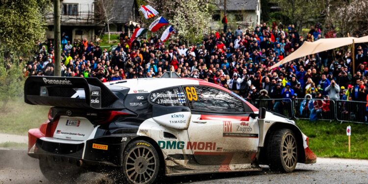 Kalle Rovanperä ja and Jonne Halttunen Horvaatia rallil, Foto: Jaanus Ree / Red Bull Content Pool