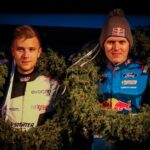 Robert Virves ja Ott Tänak Saaremaa ralli poodiumil 2023 Foto: Marleen Maask
