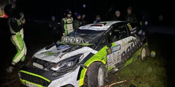 EMV3 klassi liidrite Saaremaa ralli lõppes teisel kiiruskatsel “katusega”! – PILDID