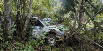 Emīls Blūms ja Didzis Eglītis Saaremaa rallil Foto: Rando Suve