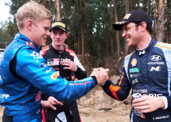 Ott Tänak ja Thierry Neuville Tšiili rallil Foto: Hyundai Motorsport