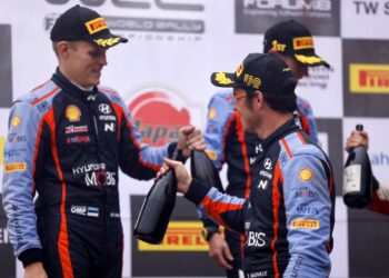 Ott Tänak ja Thierry Neuville Jaapani MM-rallil 2022, Foto: Austral/Hyundai Motorsport GmbH