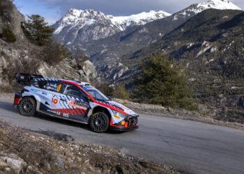Ott Tänak ja Martin Järveoja, Monte Carlo ralli 2024, Foto: Austral / Hyundai Motorsport GmbH