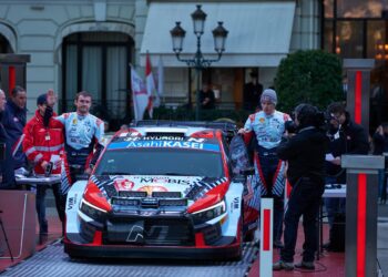 Ott Tänak ja Martin Järveoja Monte Carlo 2024 Foto: Romain Thuillier/Hyundai Motorsport GmbH