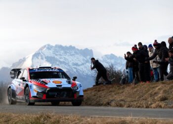 Ott Tanak, Martin Jarveoja, Hyundai i20 N Rally1 Hybrid, Foto: Dufour Fabien / Hyundai Motorsport GmbH