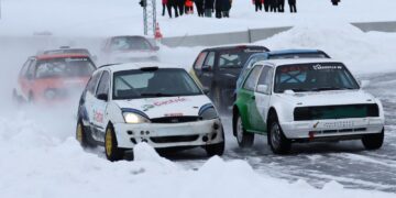 Jäätunud rajal oli lamellrehvidega keeruline sõita. Foto: Kalle Allik