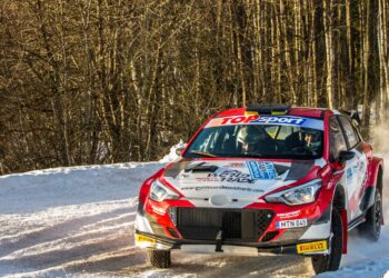 Egon Kaur ja Allan Birjukov Foto: Facebook / Winter Rally Aukštaitija 2024