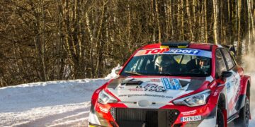 Egon Kaur ja Allan Birjukov Foto: Facebook / Winter Rally Aukštaitija 2024