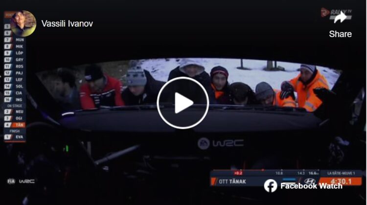 VIDEO: Ott Tänak ja Martin Järveoja libisesid Monte kolmandal katsel teelt välja