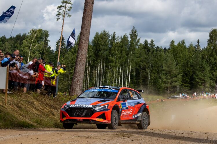 Teemu Suninen ja Mikko Markkula, i20 N Rally 2, Rally Estonia 2022, Foto: Dufour Fabien / Hyundai Motorsport GmbH