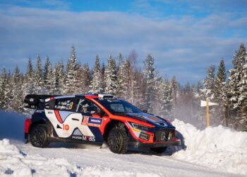 Ott Tänak ja Martin Järveoja Rootsi ralli 2024 Foto: Vincent Thuillier / Hyundai Motorsport GmbH