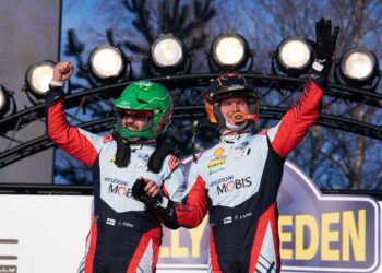 Esapekka Lappi ja Janne Ferm, Rootsi ralli 2024, Foto: Vincent Thuillier/Hyundai Motorsport GmbH