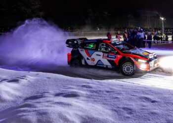 Ott Tänak ja Martin Järveoja, Rootsi ralli 2024 Foto: Austral / Hyundai Motorsport GmbH