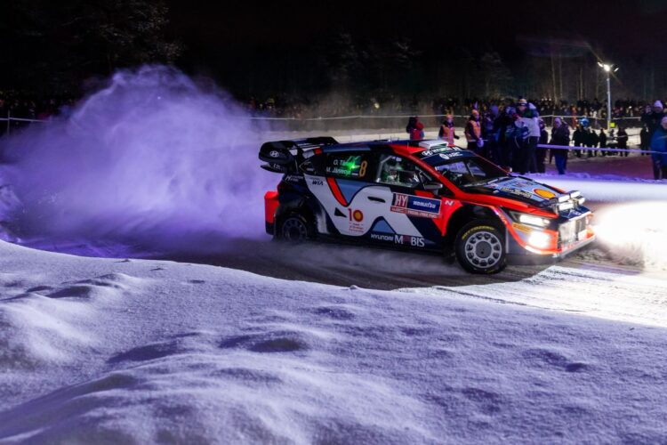 Ott Tänak ja Martin Järveoja, Rootsi ralli 2024 Foto: Austral / Hyundai Motorsport GmbH