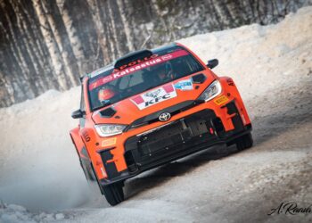 Georg Linnamäe ja James Morgan Arctic Lapland rallil Foto: Andres Raava