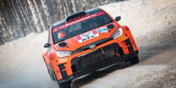 Georg Linnamäe ja James Morgan Arctic Lapland rallil Foto: Andres Raava