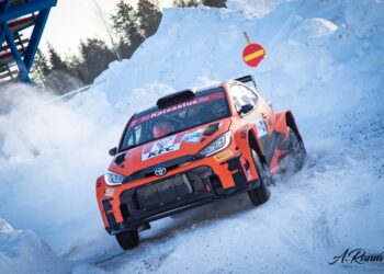 Georg Linnamäe ja James Morgan Arctic Lapland rallil Foto: Andres Raava