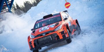 Georg Linnamäe ja James Morgan Arctic Lapland rallil Foto: Andres Raava