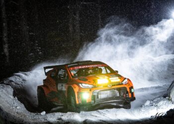 Georg Linnamäe ja James Morgan Arctic Lapland rallil Foto: Andres Raava