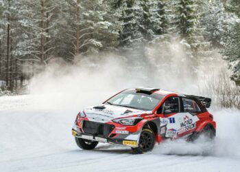 Egon Kaur / Allan Birjukov võitsid ralli ka absoluutarvestuses. Foto: Latvian Rally Championship