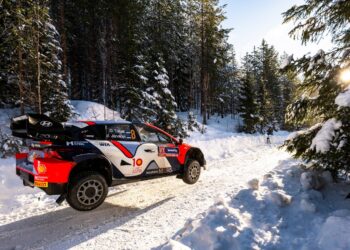 Ott Tänak ja Martin Järveoja Rootsi ralli 2024, Foto: Jaanus Ree / Red Bull Content Pool