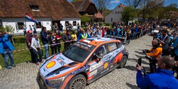 Ott Tanak ja Martin Jarveoja Horvaatia rallil 2022, Foto: Dufour Fabien/ Hyundai Motorsport GmbH