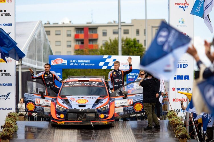 Ott Tanak ja Martin Jarveoja, Horvaatia rallil 2022, Foto: Dufour Fabien / Hyundai Motorsport GmbH