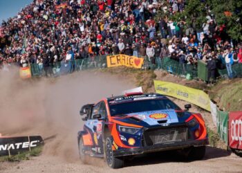 Dani Sordo ja Candido Carrera, Hyundai i20 N Rally1 Hybrid, Rally de Portugal 2023, Foto: Romain Thuillier /Hyundai Motorsport GmbH