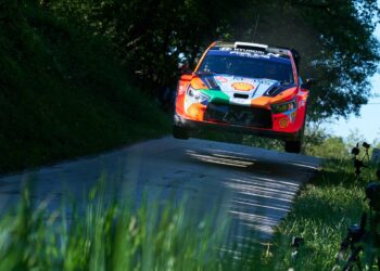 Ott Tanak, Martin Jarveoja, Hyundai i20 N Rally1 Hybrid, Horvaatia ralli 2024 Foto: Romain Thuillier / Hyundai Motorsport GmbH