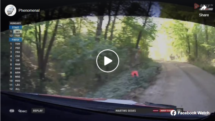VIDEO ja PILT: Ungari EM-etapi liider, Martins Sesks, lõhkus eelviimasel katsel auto ja katkestas ralli!