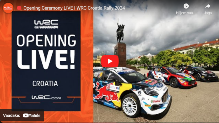 VIDEO: Vaata Horvaatia testikatset läbi Ott Tänaku võistlusauto sisekaamera!