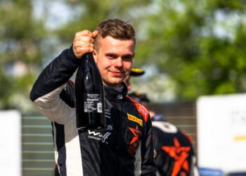 Romet Jürgenson Horvaatia 2024 JWRC võitu tähistamas, Foto: Jaanus Ree / Red Bull Content Pool