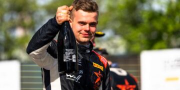 Romet Jürgenson Horvaatia 2024 JWRC võitu tähistamas, Foto: Jaanus Ree / Red Bull Content Pool