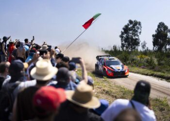 Ott Tanak ja Martin Järveoja Portugali rallil 2024, Foto: Austral / Hyundai Motorsport GmbH