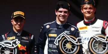 Paul Aron (paremal) on igal etapil jõudnud poodiumile. Foto: Joe Portlock - Formula 1/Formula Motorsport Limited via Getty Images