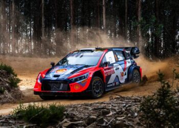 Ott Tänak ja Martin Järveoja Portugali rallil 2024, Foto: Jaanus Ree / Red Bull Content Pool