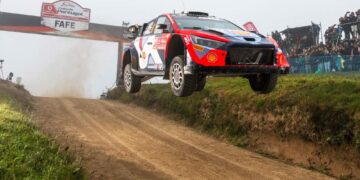 Ott Tänak ja Martin Järveoja Portugali MM-rallil 2024, Foto: Jaanus Ree / Red Bull Content Pool