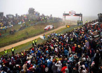 Ott Tänak ja Martin Järveoja Portugali rallil 2024, Foto: Jaanus Ree / Red Bull Content Pool
