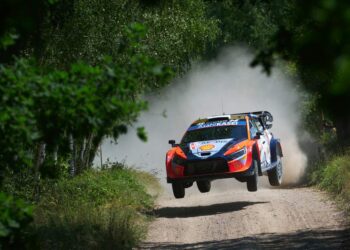 Ott Tanak, Martin JarveojaPoola MM-ralli 2024, Foto: Romain Thuillier/ Hyundai Motorsport GmbH