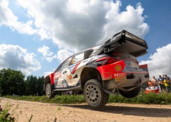 Ott Tänak ja Martin Järveoja, Poola ralli 2024, Foto: Jaanus Ree / Red Bull Content Pool