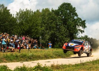 Ott Tänak ja Martin Järveoja Poola rallil 2024, Foto: Jaanus Ree / Red Bull Content Pool