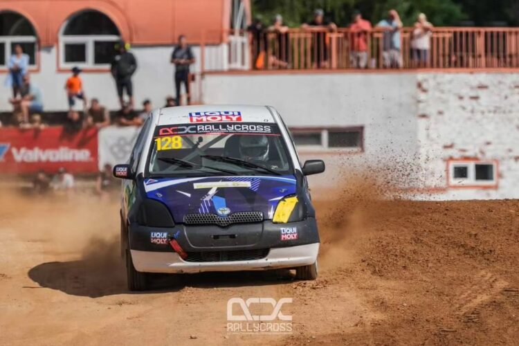 Kristo Muru oli Lätis teine. Foto: rallycross.lv