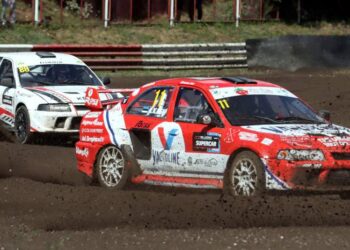 SuperCari sõitu juhib Arvo Kask, tema taga teise koha omanik Kevin Allik. Foto: Kalle Allik