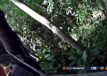 Ei või olla! Kalle Rovanperä tegi eelviimasel katsel avarii ja katkestas Soome ralli – VIDEO