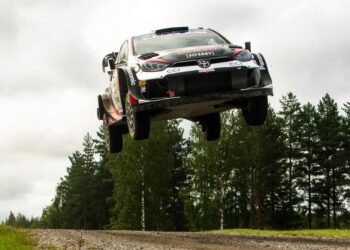 Kalle Rovanperä ja Jonne Halttunen Soome ralli 2024, Foto: Jaanus Ree / Red Bull Content Pool