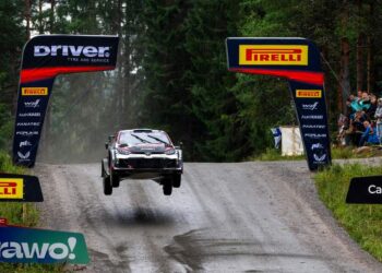 Kalle Rovanperä ja Jonne Halttunen Soome MM-rallil, Foto: Jaanus Ree / Red Bull Content Pool