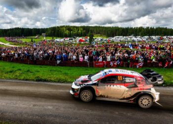 Kalle Rovanperä ja Jonne Halttunen Soome MM-rallil 2024, Foto: Jaanus Ree / Red Bull Content Pool