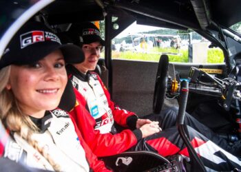 Sami Pajari ja Enni Mälkönen Soome MM-rallil 2024, Foto: Jaanus Ree / Red Bull Content Pool