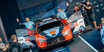 Ott Tänak ja Martin Järveoja Soome MM-rallil. Foto: Andres Raava