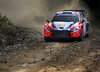 Ott Tänak ja Martin Järveoja Tšiili rallil 2024, Foto: Austral / Hyundai Motorsport GmbH